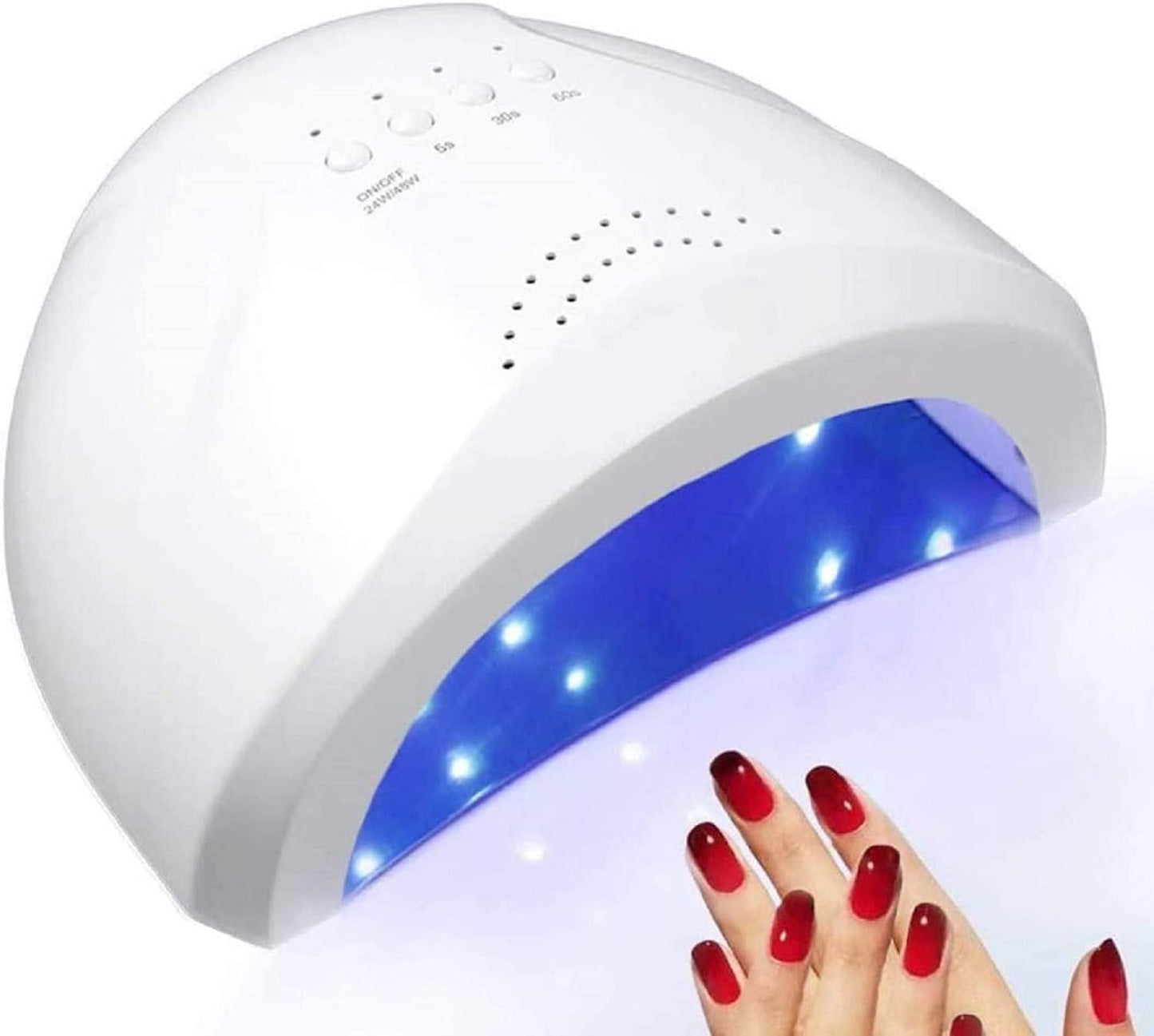 081 Store - Lampada UV LED da 48W per Manicure e Pedicure con Sensore Automatico e Timer Regolabile