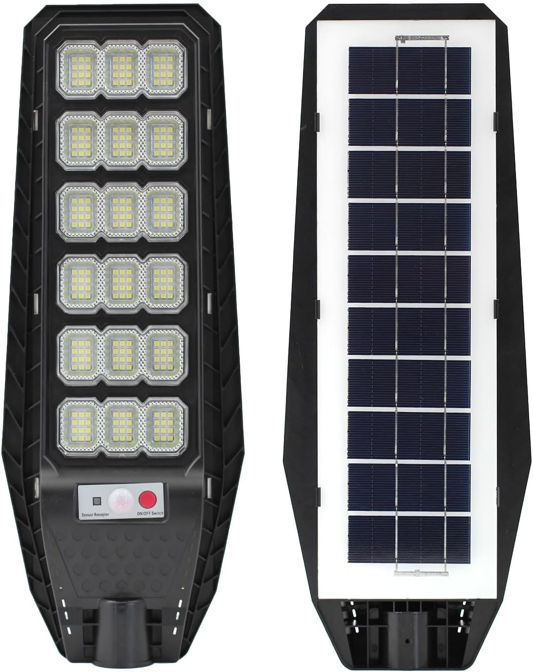 081 Store - 2 PEZZI Lampione lampione solare led esterno con staffa 400W Lampione da giardino 216 LED 400W con telecomando e sensore di movimento